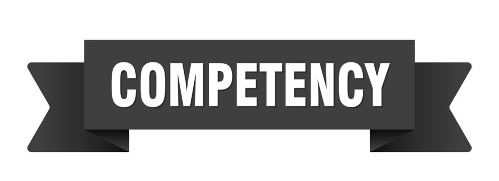 competency ribbon isolated on transparent background. competency ribbon