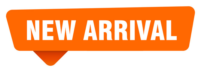 new arrival sticker. new arrival orange sign isolated on transpatent background
