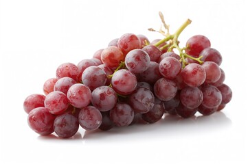 Fototapeta premium Cluster of grapes on a plain white backdrop