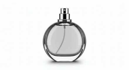 Perfume Bottle Mockup Transparent Glass Scent Dispenser Design with Realistic Mockup & Clean Aesthetics