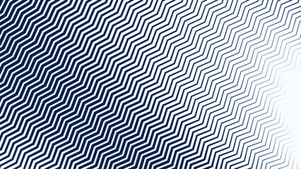 Blue and White Zigzag Stripes Line Abstract Background with Modern Dynamic Geometric Pattern Design