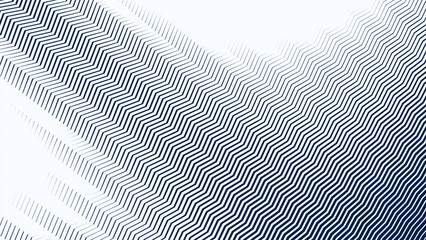 Blue and White Zigzag Stripes Line Abstract Background with Modern Dynamic Geometric Pattern Design