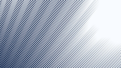 Blue and White Zigzag Stripes Line Abstract Background with Modern Dynamic Geometric Pattern Design