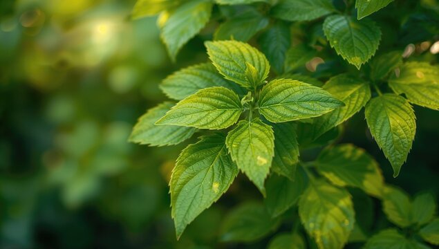 Image of garden leaves ideal for a backdrop, useful for text and layout