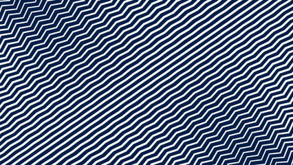 Blue and White Zigzag Stripes Line Abstract Background with Modern Dynamic Geometric Pattern Design