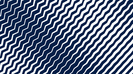 Blue and White Zigzag Stripes Line Abstract Background with Modern Dynamic Geometric Pattern Design