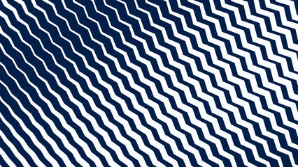 Blue and White Zigzag Stripes Line Abstract Background with Modern Dynamic Geometric Pattern Design