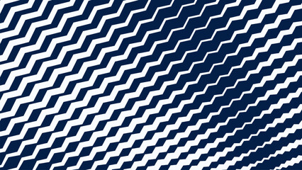 Blue and White Zigzag Stripes Line Abstract Background with Modern Dynamic Geometric Pattern Design