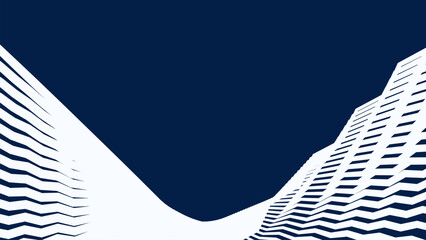 Blue and White Zigzag Stripes Line Abstract Background with Modern Dynamic Geometric Pattern Design