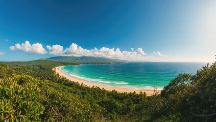 Pipa Beach with summer sun and tropical landscape, ideal for relaxation and enjoyment