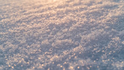 Snow texture illuminated by diagonal sunlight, ideal as a backdrop for layouts