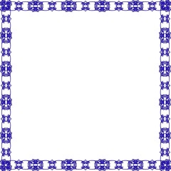 Simple Square Frame with White Background, Unique Style Amazing Frame, Border Frame and Unique Photo Frame, Blue Square Frame