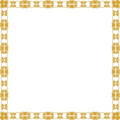Simple Square Frame with White Background, Unique Style Amazing Frame, Border Frame and Unique Photo Frame, Sharp Golden Color, Unique Square Frame