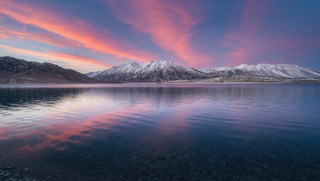 Reflection of Tso Moriri lake in Ladakh, showcasing seasonal change