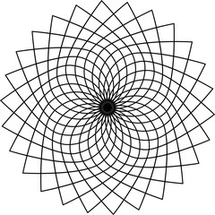 Obraz premium Abstract Architectural Window Pattern with Circular Roof Lines, Futuristic Construction Web Design, 3D Glass and Metal Structure Vector Illustration