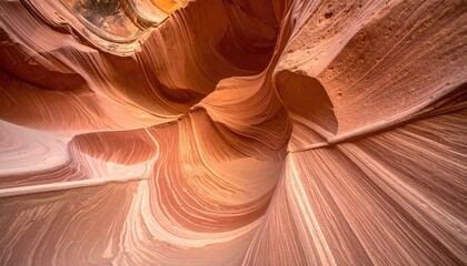 Seamless Abstract Organic Rock Formation with Smooth Swirling Layers and Rippling Textures in Warm Earth Tones