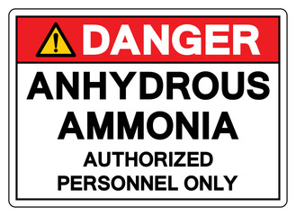 Fototapeta premium Danger Anhydrous Ammonia Symbol Sign, Vector Illustration, Isolate On White Background, Label.EPS10