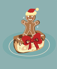 Illustration with Gingear Bread Man and  Cottage Cheese Casserole