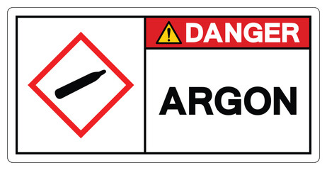 Danger Argon Symbol Sign ,Vector Illustration, Isolate On White Background Label.EPS10