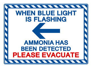 Ammonia Has Been Detected In This Area Symbol Sign, Vector Illustration, Isolate On White Background, Label.EPS10