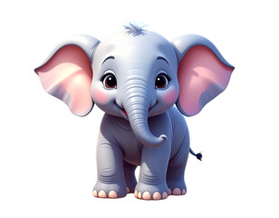 Obraz premium Cute baby elephant cartoon 