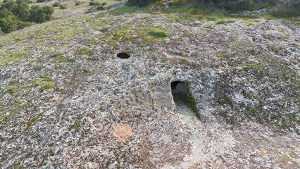 Sardinia Domus de Janas Genna Salixi Ancient Rock-Cut Necropolis