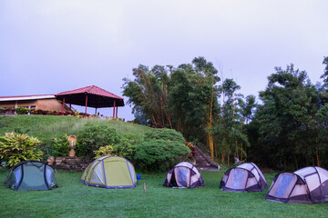 Camping in Catarina, Nicaragua at sunrise