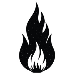 roasting flame on white background