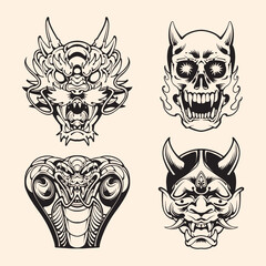 old school tattoo design vector illustration