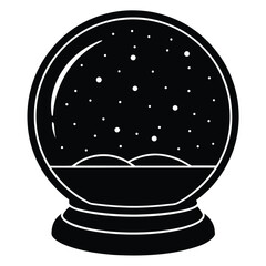 snow globe icon on white background