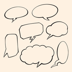 bubble speech set design vector illustration
