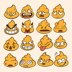 emoticon set design vector illustration