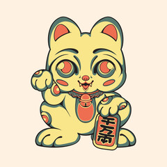Japanese neko vector design vector illustration