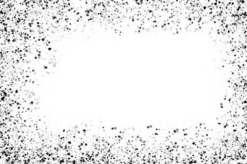 Black Ink Splatter Border on White Background