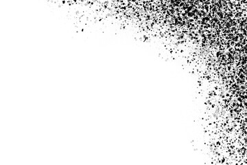 Black Ink Splatter Border on White Background