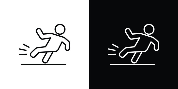 Accident icon. Line with editable stroke.