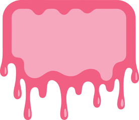 pink gooey slime vector icon