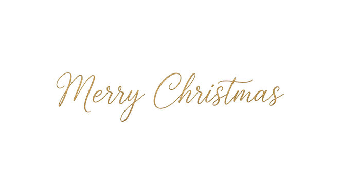 Merry christmas golden text for holiday season