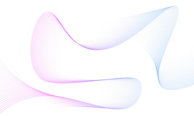 Abstract blue wave vector banner template. Abstract blue modern background with wave elements. Digital technology concept. Vector illustration