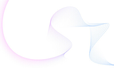 Abstract blue wave vector banner template. Abstract blue modern background with wave elements. Digital technology concept. Vector illustration