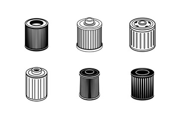 Filter Cartridge Vector Set for web and graphic design.