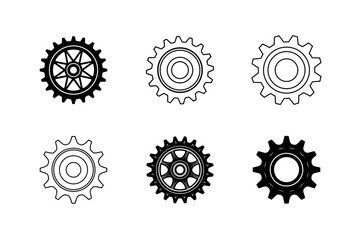 Gear and Cogwheel Vector Icons for web and graphic design.