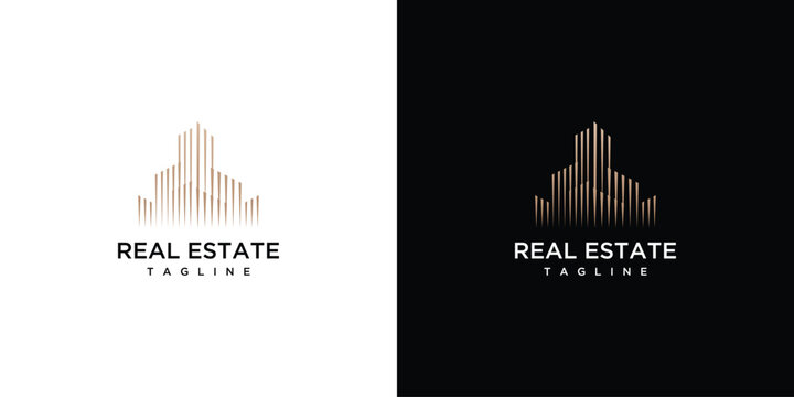 Minimalist building architectural logo design inspiration	