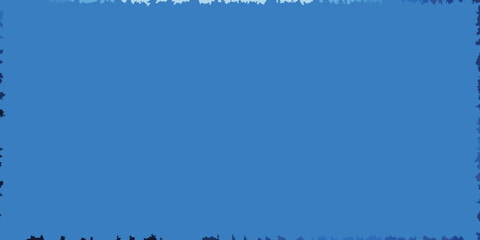 Abstract textured blue border framing a solid blue background with a distressed edge effect