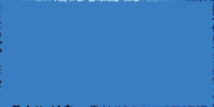 Abstract textured blue border framing a solid blue background with a distressed edge effect