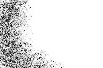 Black Ink Splatter Border on White Background