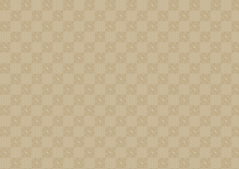 ドッドとスクエアの格子柄（金色）