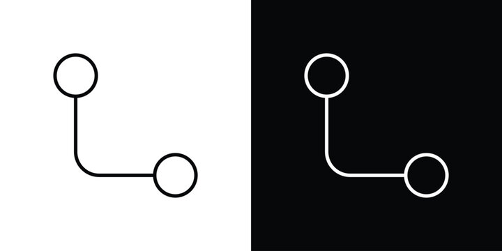 Diagram nested icon. Line with editable stroke.