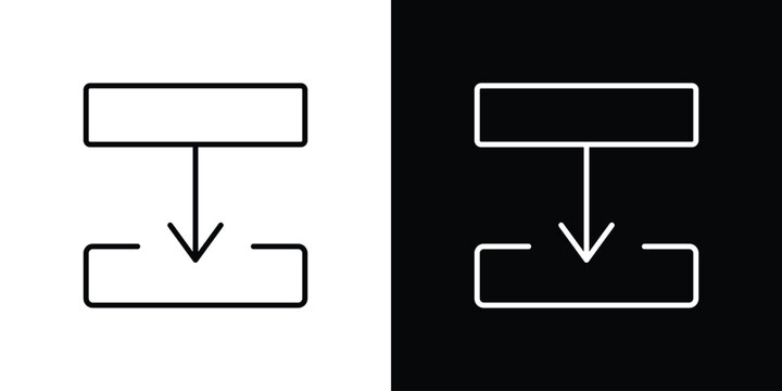 Diagram next icon. Line with editable stroke.