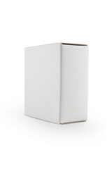 Product packaging cardboard box isolated on white background